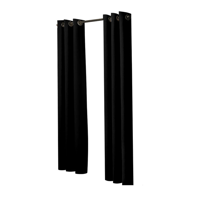 2x Blockout Curtains Panels 3 Layers Black-1975420489853702145