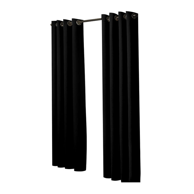 2x Blockout Curtains Panels 3 Layers Black-1954802969958551553