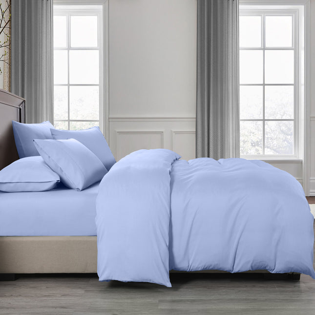 Royal Comfort Bamboo Cooling 2000TC Quilt Cover Set - King-Light Blue-1951134828556587010