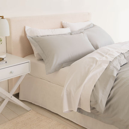 Royal Comfort - Balmain 1000TC Bamboo cotton Quilt Cover Sets (Queen) - Cool Grey-1951134829844238337