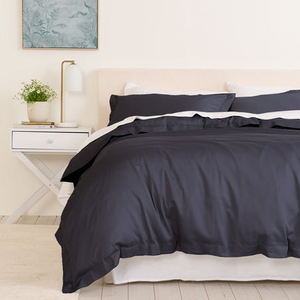 Royal Comfort - Balmain 1000TC Bamboo cotton Quilt Cover Sets (King) - Charcoal-1951134830909591552