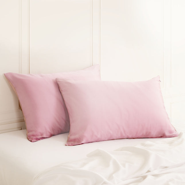 SILK PILLOW CASE TWIN PACK - SIZE: 51X76CM? - Lilac-1951134814916710400
