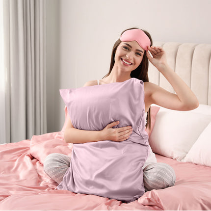 Pure Silk Pillow Case by Royal Comfort (Single Pack) - Lilac-1951134815680073732