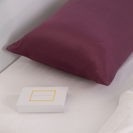 Pure Silk Pillow Case by Royal Comfort (Single Pack) - Malaga Wine-1951134815860428802