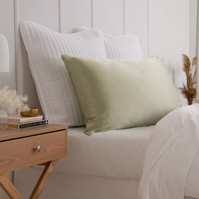 Pure Silk Pillow Case by Royal Comfort (Single Pack) - Sage-1951134816057561088