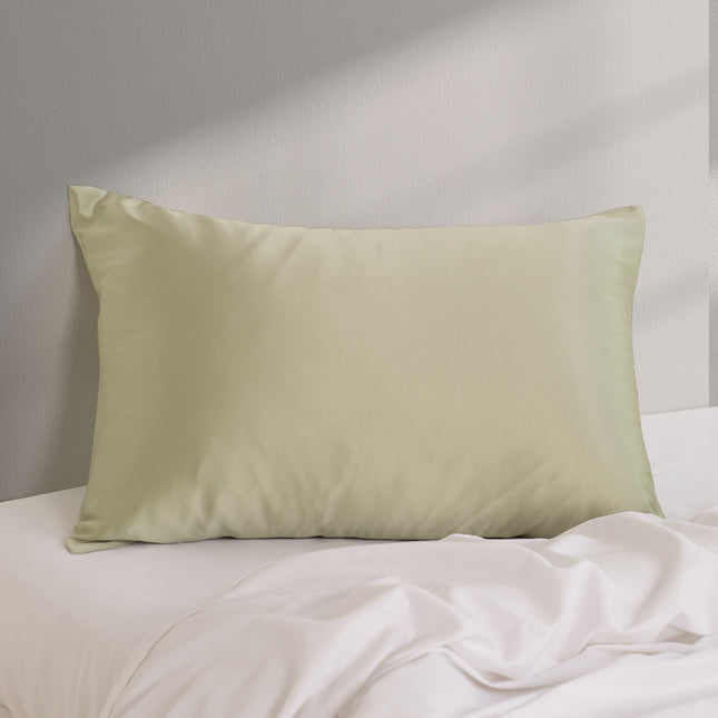 Pure Silk Pillow Case by Royal Comfort (Single Pack) - Sage-1951134816057561091