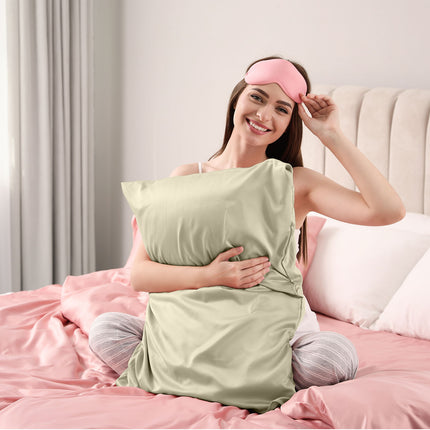 Pure Silk Pillow Case by Royal Comfort (Single Pack) - Sage-1951134816057561092