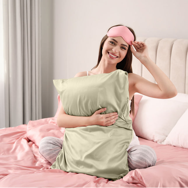 Pure Silk Pillow Case by Royal Comfort (Single Pack) - Sage-1951134816057561092