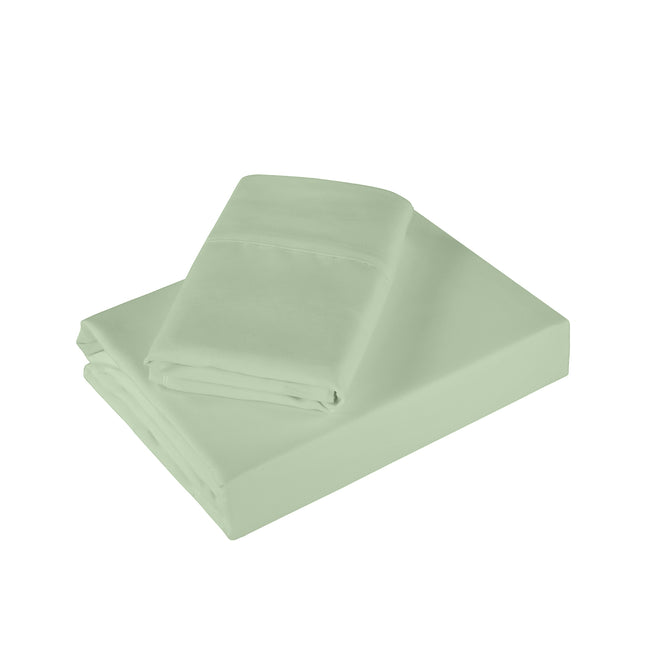 Royal Comfort - 1200TC Ultrasoft 4 Pc Sheet Set - Double - Sage Green-1951134880259772418