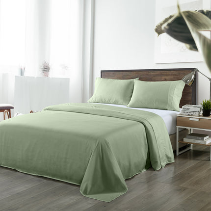 Royal Comfort Blended Bamboo Sheet Set Sage Green - Queen-1951134881425788928