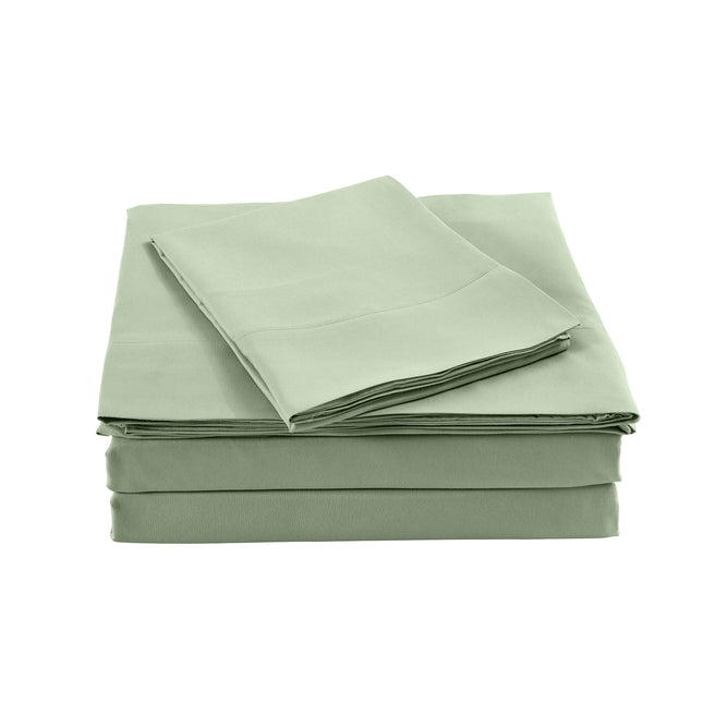 Royal Comfort Blended Bamboo Sheet Set Sage Green - Queen-1951134881425788929
