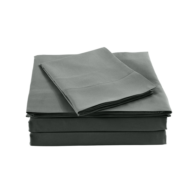 Royal Comfort Blended Bamboo Sheet Set Charcoal - King-1951134883036401666