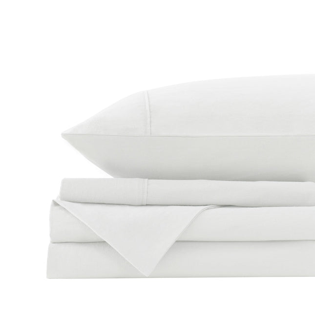 Royal Comfort Vintage Washed 100% Cotton Sheet Set King - White-1951134889655013381