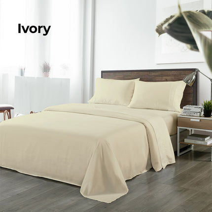Royal Comfort Blended Bamboo Sheet Set Dark Ivory - Double-1951134848022351876