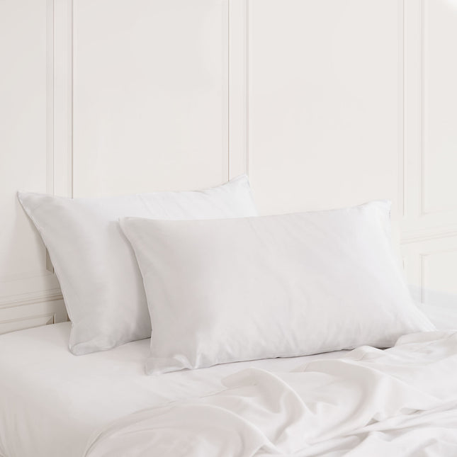 MULBERRY SILK PILLOW CASE TWIN PACK - SIZE: 51X76CM - WHITE-1951134812123303936