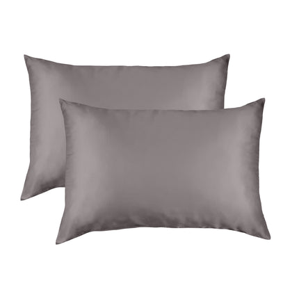 MULBERRY SILK PILLOW CASE TWIN PACK - SIZE: 51X76CM - CHARCOAL-1951134812672757760