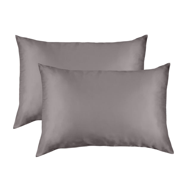 MULBERRY SILK PILLOW CASE TWIN PACK - SIZE: 51X76CM - CHARCOAL-1951134812672757760
