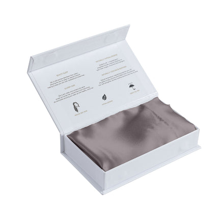 MULBERRY SILK PILLOW CASE TWIN PACK - SIZE: 51X76CM - CHARCOAL-1951134812672757765