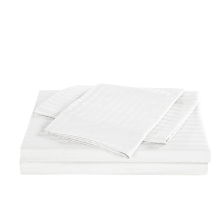 KENSINGTON 1200TC COTTON SHEET SET IN STRIPE-KING - WHITE-1951134850996113412