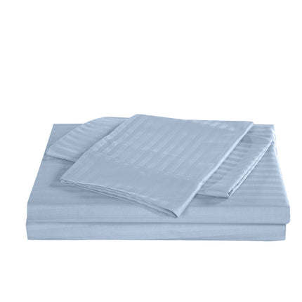 KENSINGTON 1200TC COTTON SHEET SET IN STRIPE-KING - CHAMBRAY (BLUE)-1951134851730116612