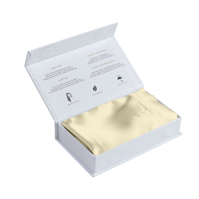 MULBERRY SILK PILLOW CASE TWIN PACK - SIZE: 51X76CM - CHAMPAGNE-1951134813415149573