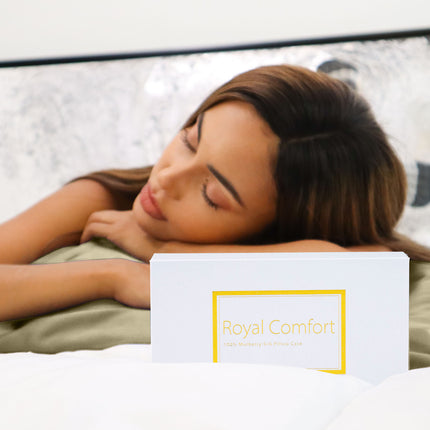 MULBERRY SILK PILLOW CASE TWIN PACK - SIZE: 51X76CM - CHAMPAGNE-1951134813415149575