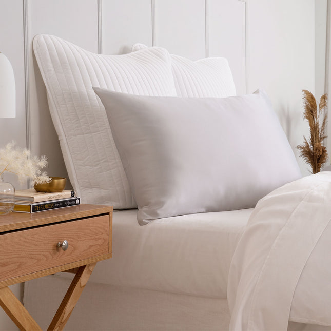 Pure Silk Pillow Case by Royal Comfort-Silver-1951134813960409088
