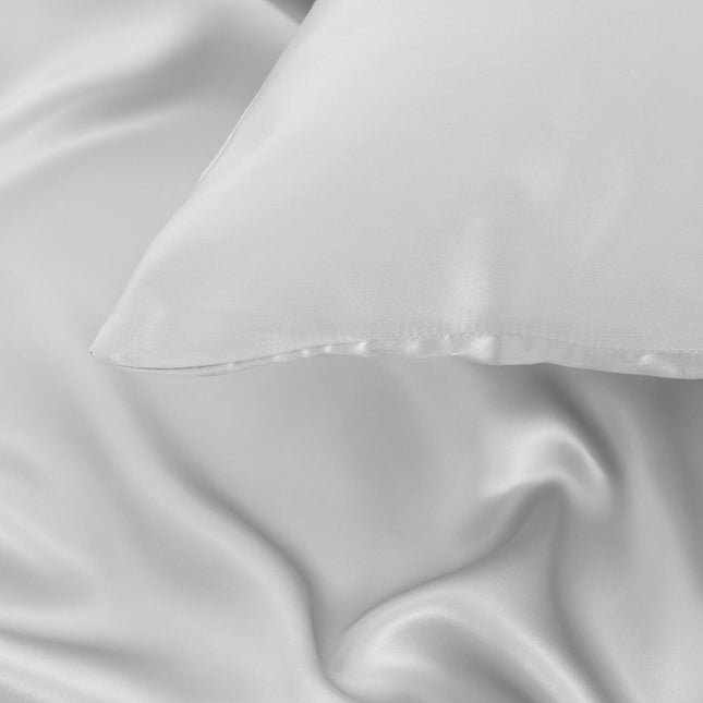 Pure Silk Pillow Case by Royal Comfort-Silver-1951134813960409095