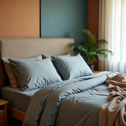 Royal Comfort 1000TC Cotton Blend Quilt Cover Sets King - Charcoal-1951134822093164545