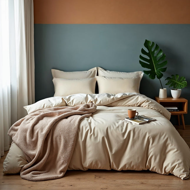 Royal Comfort 1000TC Cotton Blend Quilt Cover Sets King - Pebble-1951134822508400640