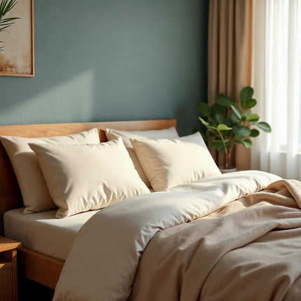 Royal Comfort 1000TC Cotton Blend Quilt Cover Sets King - Pebble-1951134822508400641