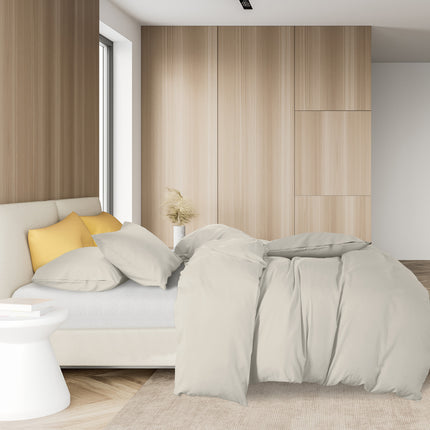 Royal Comfort 1000TC Cotton Blend Quilt Cover Sets King - Pebble-1951134822508400642