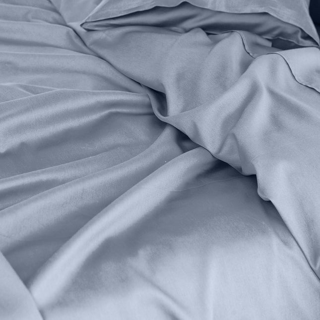 Royal Comfort  - Balmain 1000TC Bamboo Cotton Sheet Set - Queen - Blue Fog-1951134853193928709