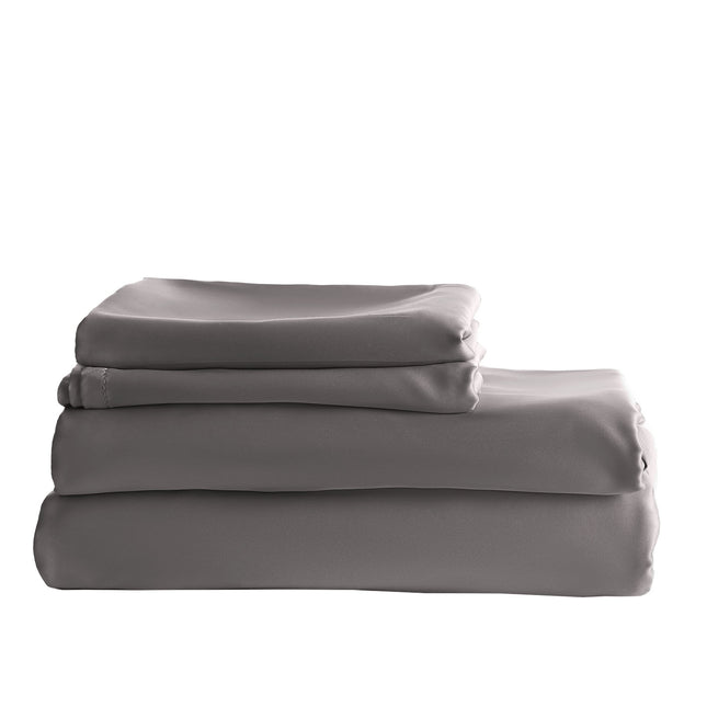 Royal Comfort - Balmain 1000TC Bamboo cotton Quilt Cover Sets (Queen) - Pewter-1951134823263375366