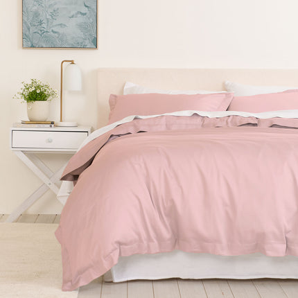 Royal Comfort - Balmain 1000TC Bamboo cotton Quilt Cover Sets (Queen) - Blush-1951134823833800704