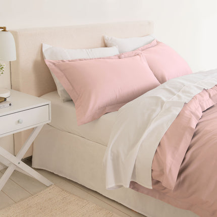 Royal Comfort - Balmain 1000TC Bamboo cotton Quilt Cover Sets (Queen) - Blush-1951134823833800705