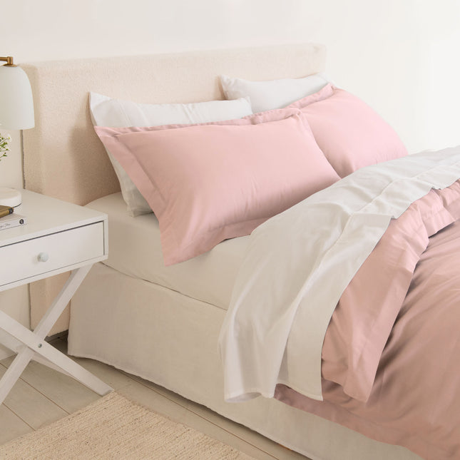 Royal Comfort - Balmain 1000TC Bamboo cotton Quilt Cover Sets (Queen) - Blush-1951134823833800705