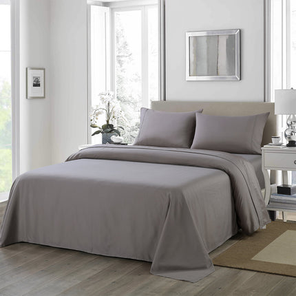 Royal Comfort 1200TC Ultrasoft 4 Piece Sheet Set - Double - Charcoal-1951134857073659904