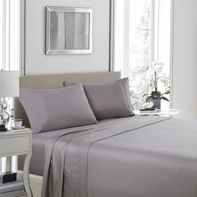 Royal Comfort 1200TC Ultrasoft 4 Piece Sheet Set - Double - Charcoal-1951134857073659905