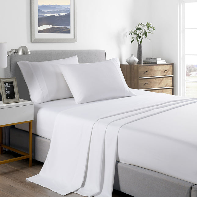 Royal Comfort Bamboo Cooling 2000TC Sheet Set - Double-White-1951134859091120128