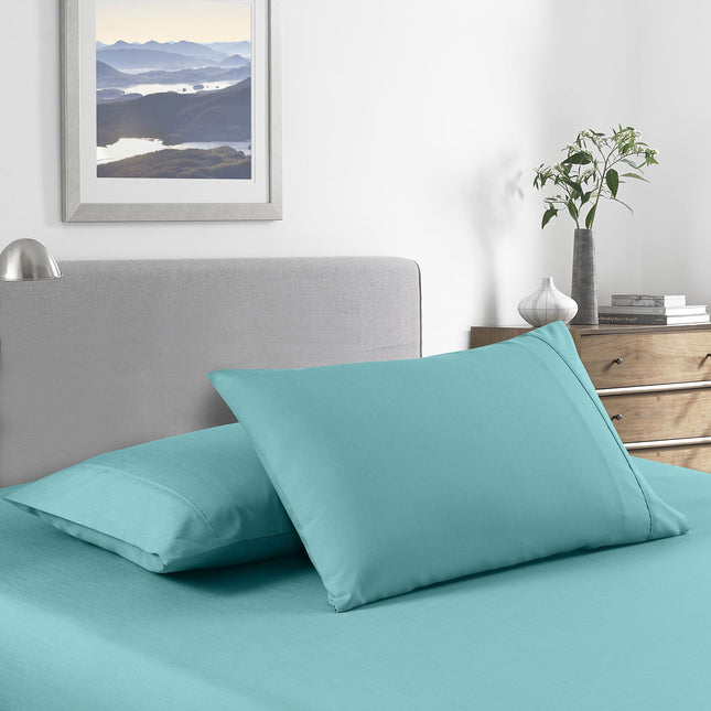 Royal Comfort Bamboo Cooling 2000TC Sheet Set - King-Aqua-1951134861972606977