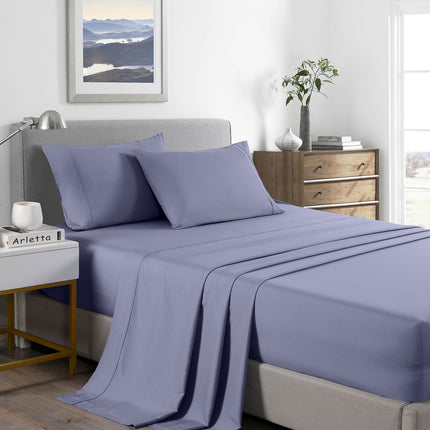 Royal Comfort Bamboo Cooling 2000TC Sheet Set - King-Lilac Grey-1951134862635307008