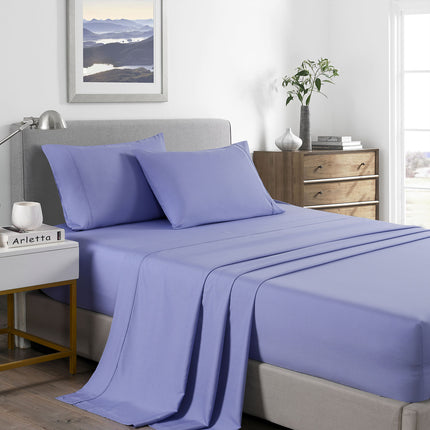 Royal Comfort Bamboo Cooling 2000TC Sheet Set - King-Mid Blue-1951134862794690560