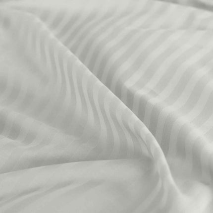 Royal Comfort 1200 Thread count Damask Stripe Cotton Blend sheet sets Queen Silver-1951134866833805316