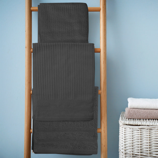 Royal Comfort Eden Egyptian Cotton 600 GSM 8 Piece Towel Pack Granite-1951134891286597634