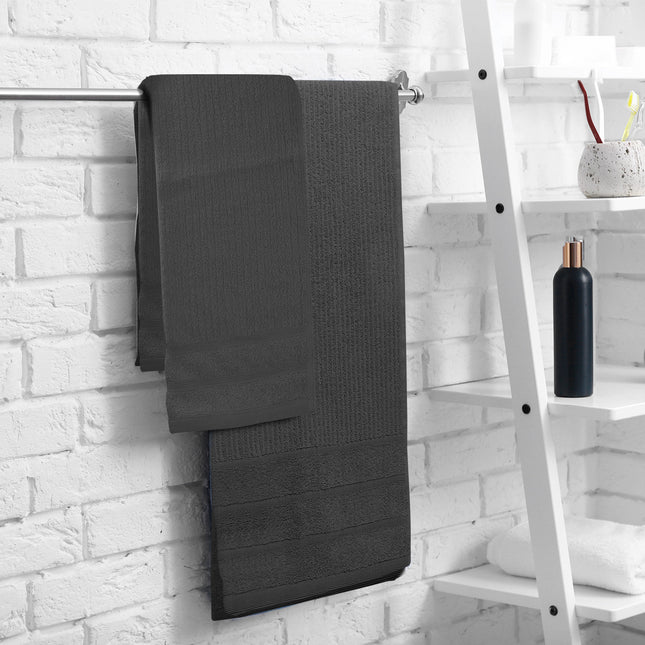 Royal Comfort Eden Egyptian Cotton 600 GSM 8 Piece Towel Pack Granite-1951134891286597637