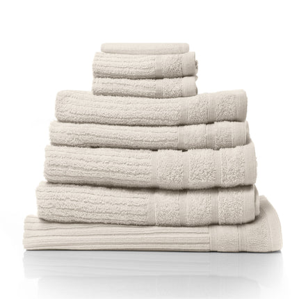 Royal Comfort Eden Egyptian Cotton 600 GSM 8 Piece Towel Pack Beige-1951134891450175488