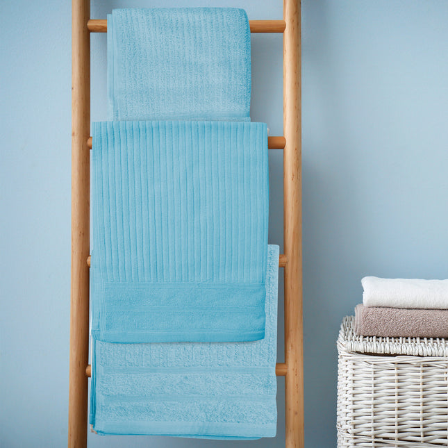 Royal Comfort Eden Egyptian Cotton 600 GSM 8 Piece Towel Pack Aqua-1951134892150624258