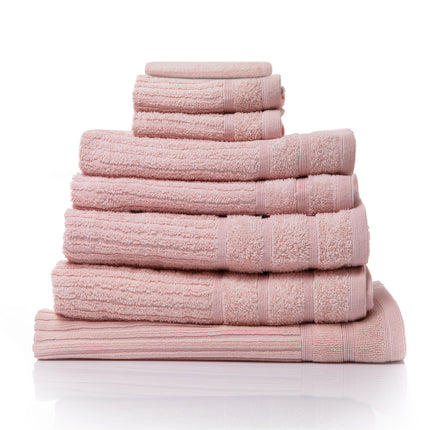 Royal Comfort Eden Egyptian Cotton 600 GSM 8 Piece Towel Pack Blush-1951134892528111616