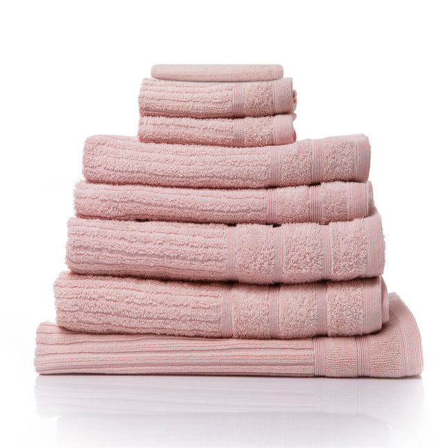 Royal Comfort Eden Egyptian Cotton 600 GSM 8 Piece Towel Pack Blush-1951134892528111616